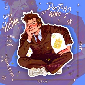 Doctor Who?! Glitter Sticker!