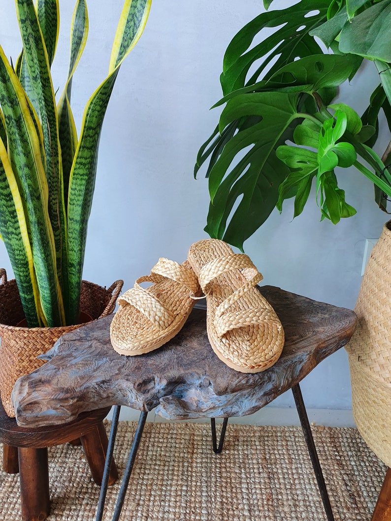 Straw Sandals, Bohemian, Raffia shoes , Summer Sandals, Greek sandals, Gift, Beach Sandals, Hotel slippers, Natural Materials, Handmade 