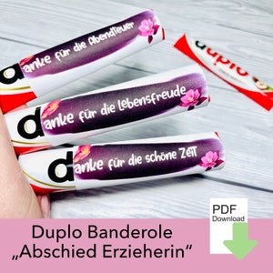 Thank you Duplo banderole, Duplo message, farewell gift for educator, farewell gift for kindergarten, educator gift, thank you gift