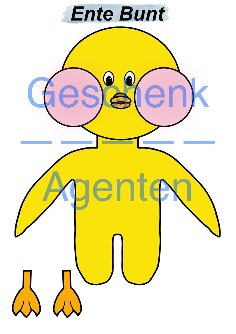 Paper Duck Vorlage/ Trend/ DIY Zum Ausdrucken/ Ente Zum | Etsy Ireland