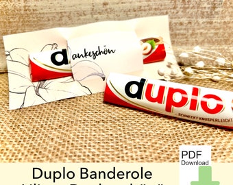 Danke Duplo Banderole, Dankeschön, Aufmerksamkeit Kollegen, Danke Geschenk, Freundin, Schule, Kindergarten, Geburtstag, Hausarzt, Download