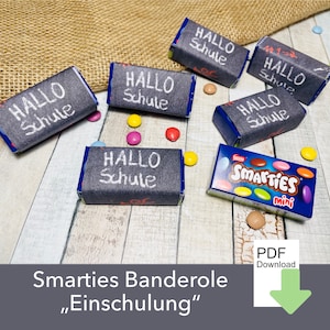 Smarties banderole, school enrollment decoration, small gift for guests, start of school, schoolchild 2023, school introduction gift, hello school Download PDF