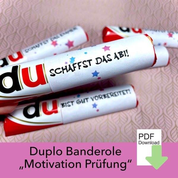 27 Duplo Banderole, Duplo Botschaften, Du schaffst das!, Du bist-Botschaft, Glücksbringer, Mutmacher,  Abitur Geschenk, Prüfung, Klausuren