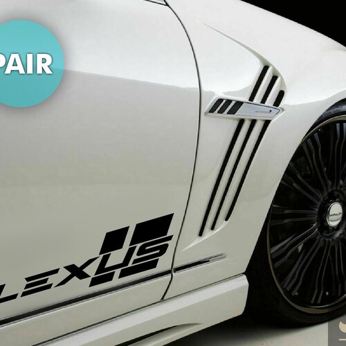 LEXUS Decal Sticker X2 Racing Sport Logo Emblem PAIR Etsy