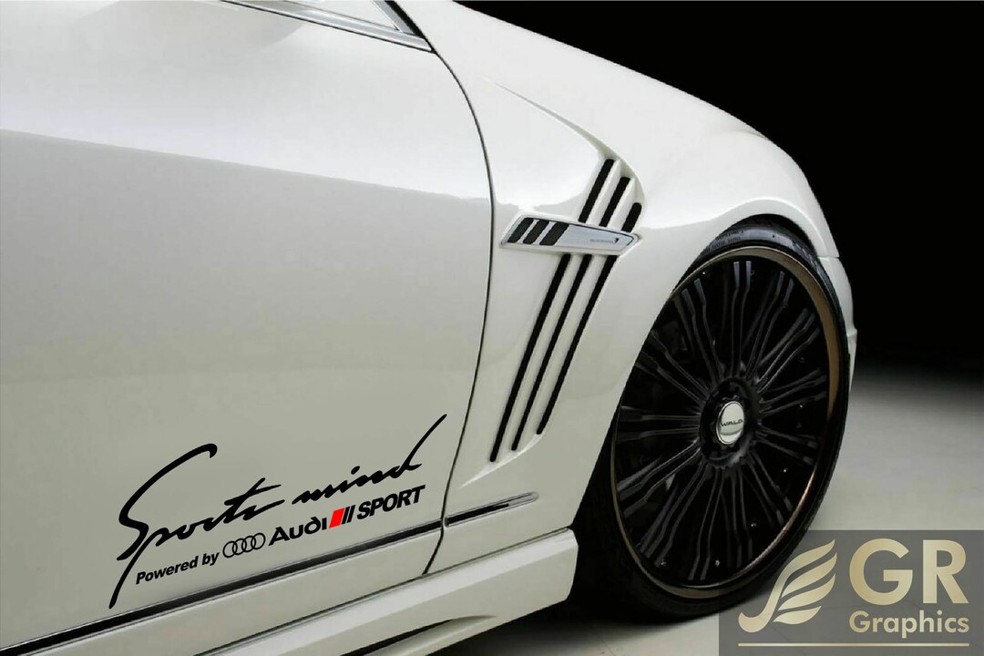 Sports Mind Powered by AUDI Sport Decal Sticker Racing S Line Etsy
