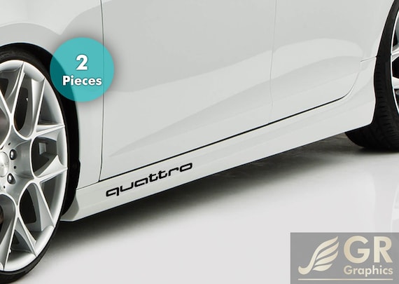 9 Inch Audi Quattro Set Decals Available In 4 Colors Logo, Badge, Emblem, Stripes - Foto 10