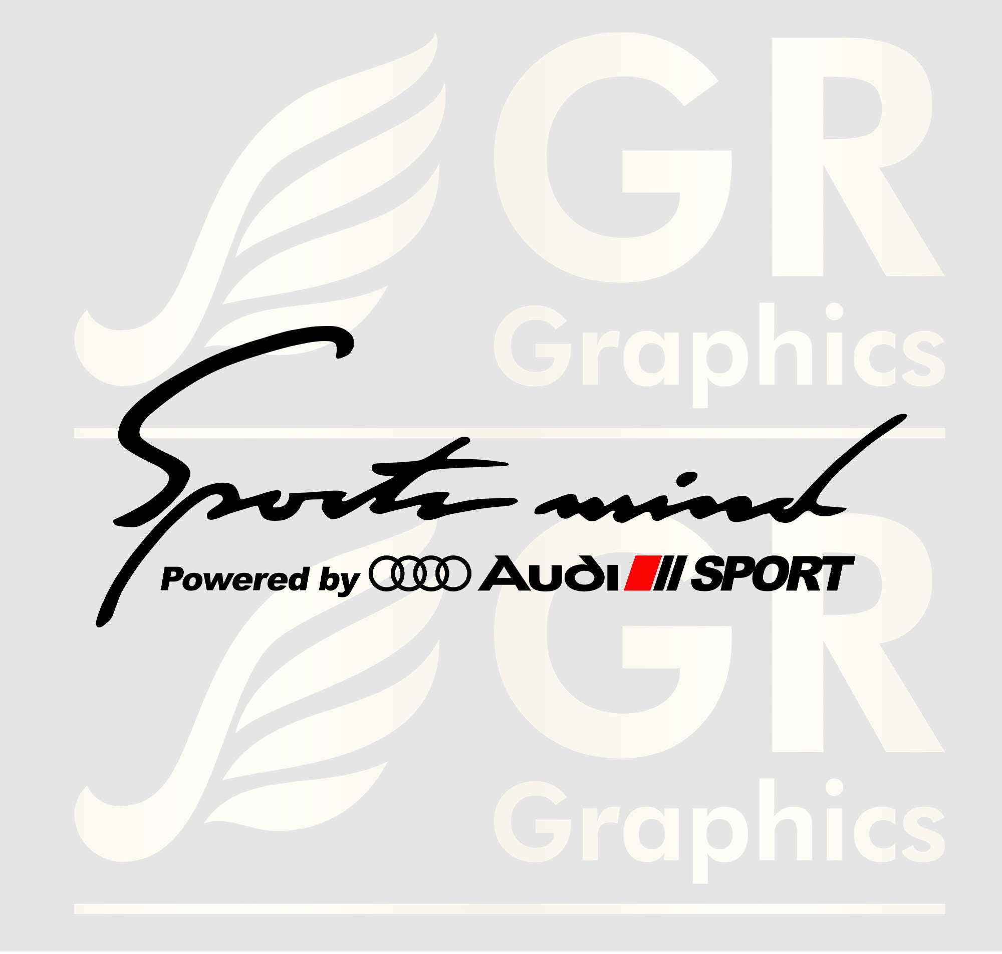 Sports Mind Powered by AUDI Sport Decal Sticker Racing S Line Etsy