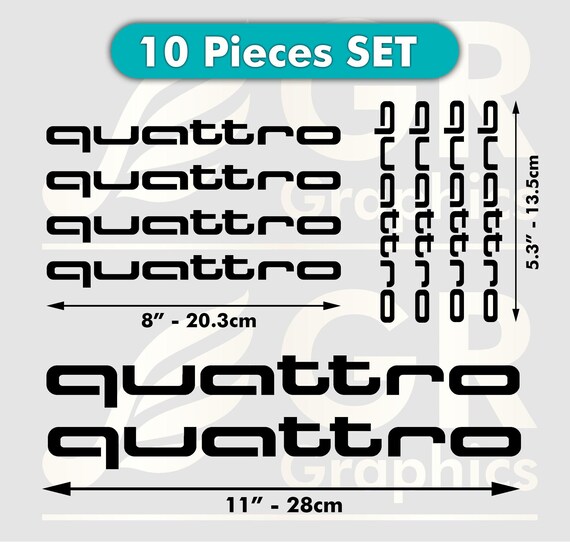 AUDI QUATTRO Decals SET of 10 Sticker Racing Sport Quattro Etsy Australia