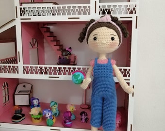 Ms. Rachel - Songs for Littles ,crochet Ms. Rachel, amigurumi doll, amigurumi  finished Ms. Rachel doll for sale, Granddaughter gift,