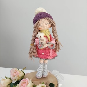 Crochet doll for sale, Amigurumi finished doll, Granddaughter gift, Collectible doll, gift for her, Birthday gift