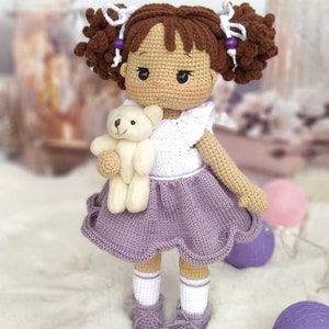 Crochet doll for sale, Amigurumi finished doll, Granddaughter gift, Collectible doll, gift for her, Birthday gift