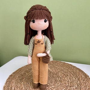 Crochet doll for sale, Handmade Babyshower decoration gift, Easter gift idea, Amigurumi finished doll, Granddaughter gift, Collectible doll