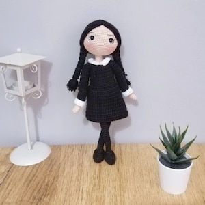 Crochet doll for sale, Amigurumi doll, Gothic style stuff doll , Granddaughter gift, Birthday gift
