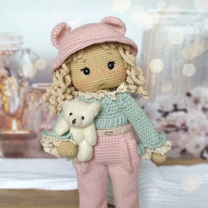 Crochet doll for sale, Amigurumi finished doll, Granddaughter gift, Collectible doll, Gift for her