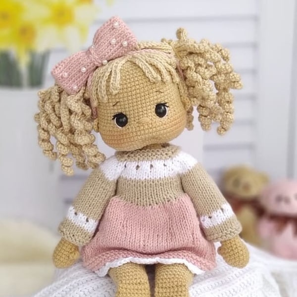 Crochet doll for sale, Easter gift doll for her, Handmade decoration gift, Amigurumi finished doll, Granddaughter gift, Collectible doll