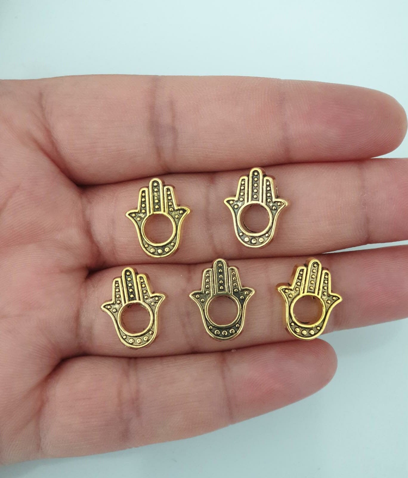 End Caps Brass 10x6mm in Gunmetal 20 Pieces Vintageparts DIY (0,21 Eur