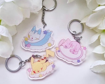 Sleepy Pokébaby Acrylic Keychain / Video Games / Anime