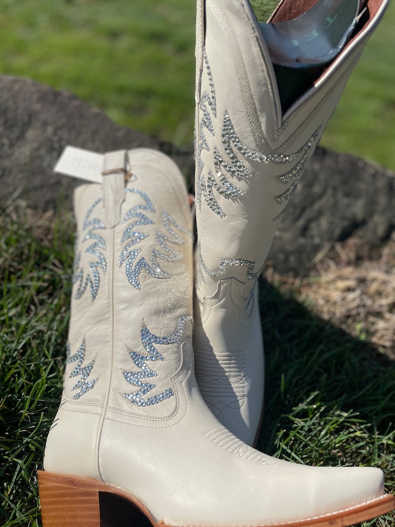 Women's Rhinestone Cowboy Bootscustom Cowboy Boot Etsy