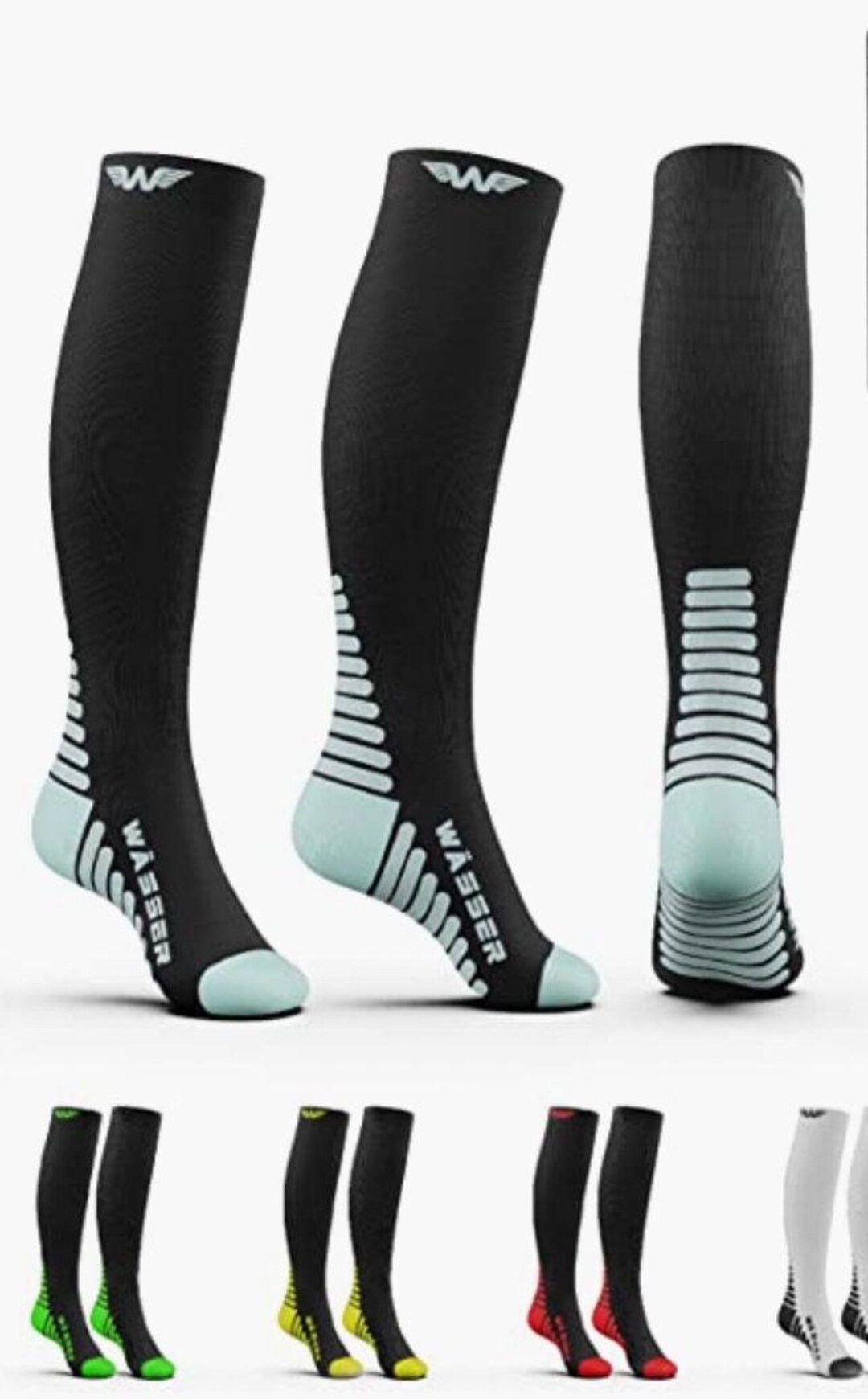 Calze a compressione graduata 20-30 mmHg per infermieri e