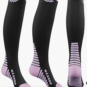 BUY 1 get TWO FREE 20-30mmHg Graduated Compression Socks for Nurses and Healthcare | Gift for Nurses | Athletes | Fitness Travel Pregnancy