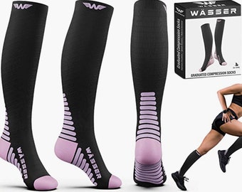 BUY 1 get TWO FREE 20-30mmHg Graduated Compression Socks for Nurses and Healthcare | Gift for Nurses | Athletes | Fitness Travel Pregnancy