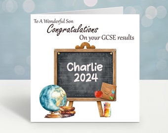 Personalized Exam Results Card | GCSE, A-level Congratulations - Etsy UK