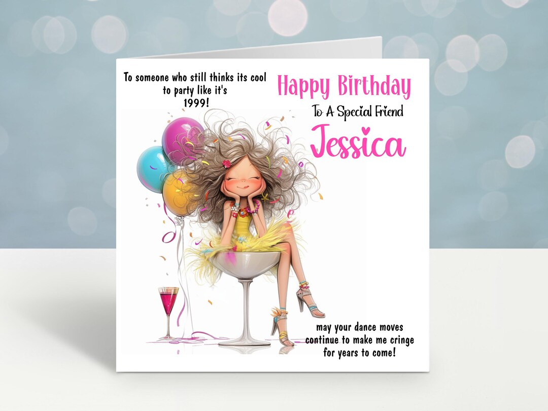 Funny Personalised Friend Birthday Card Sister Daughter Female Card ...