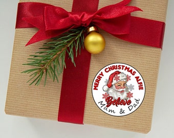 Personalised Christmas stickers  present gift label gift sticker Santa labels