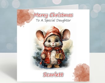 Personalised Mouse Christmas Card