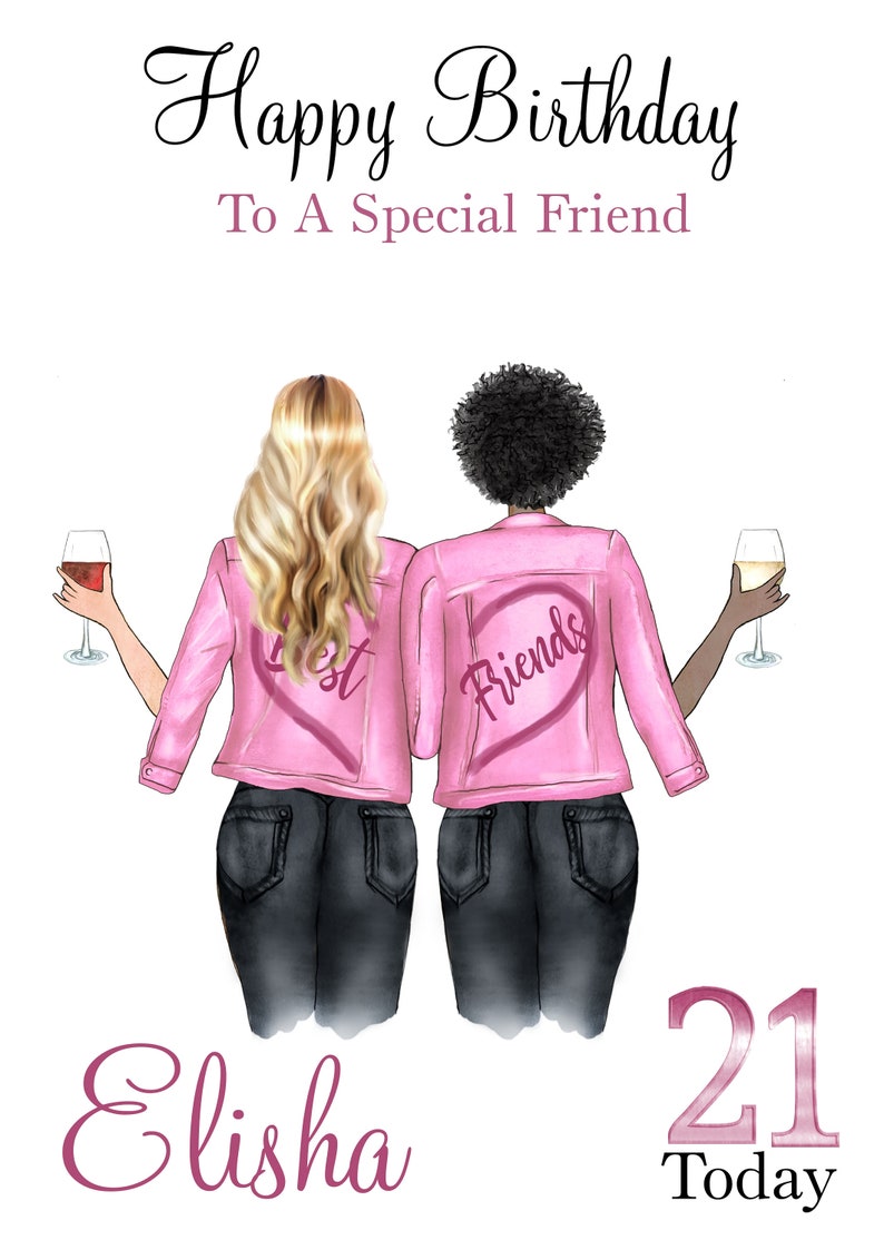 Personalised Best Friends Birthday Card Custom Best Friends Etsy UK