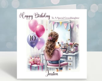 Personalised Girls Birthday card Teenager Daughter Sister Mum Niece Granddaughter