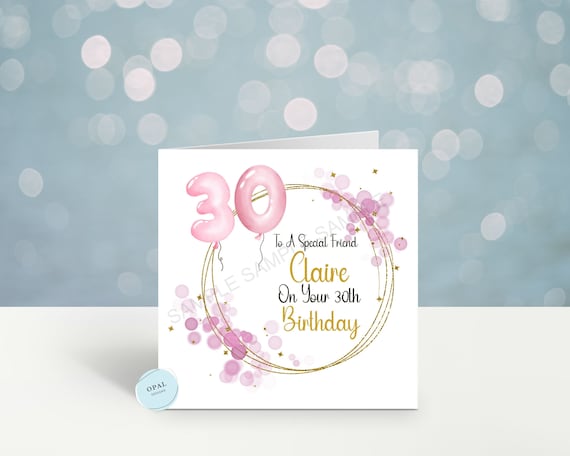 Personalised Ladies Birthday Card: Any Name, Any Relation