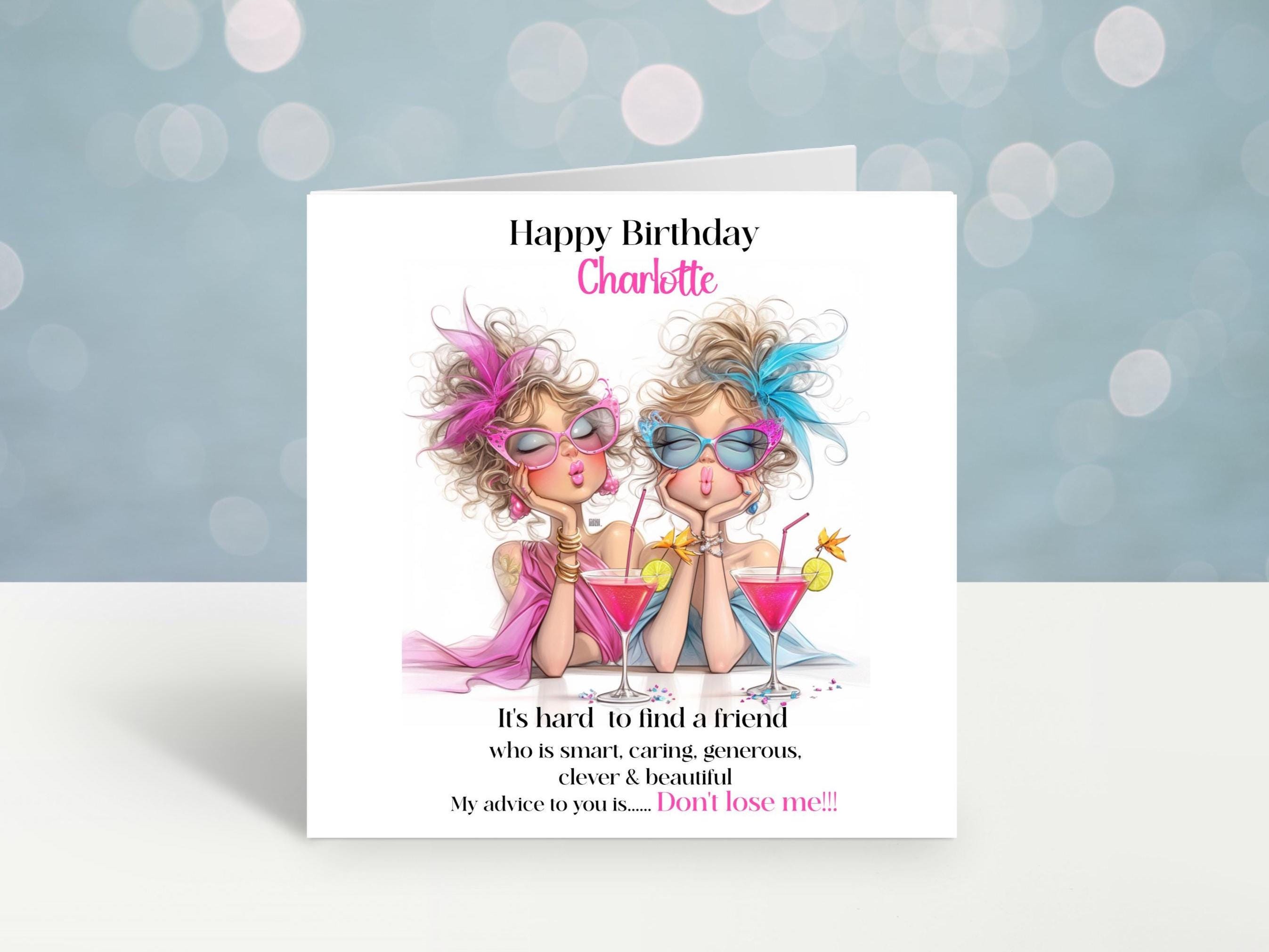 Funny Friend Birthday Card Personalised Humorous Female Card - Etsy UK