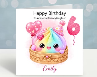 Personalised Dumpling Birthday Card Custom Name and Relation