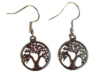 Silver tree of life earrings | silver hook earrings | tree of life gifts | tree of life jewellery | spiritual earrings | tree earrings| Gift