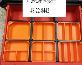 Packout 2 DRAWER TOP (3 Tier) Stacking Bins - 8 Options