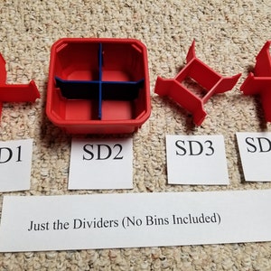 Packout Custom Small Bin Dividers - 4 Options
