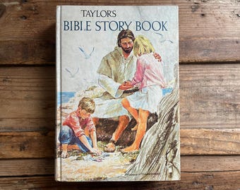 1970 Taylor's Bible Story Book, HC, Illustrated, Kenneth N, Christian Religion, Vintage 70s, Classic Literature, Hardcover, Tyndale House