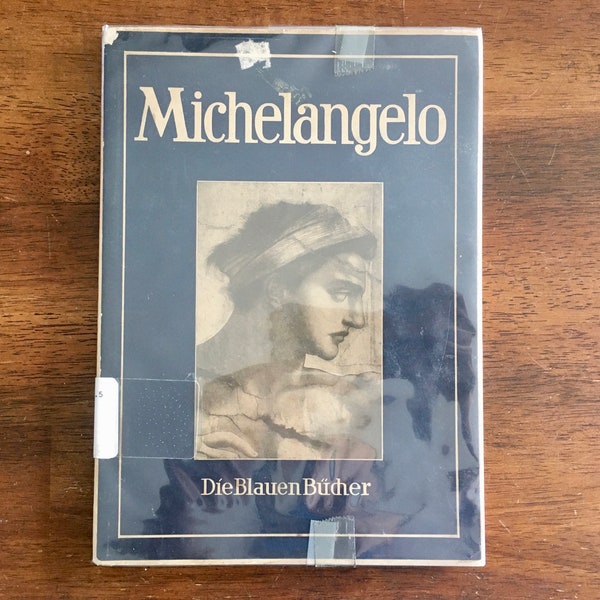 1952 Michelangelo, Die Blauen Bücher, German, Max Sauerlandt, Vintage 1950s, Italian Art, Illustrated