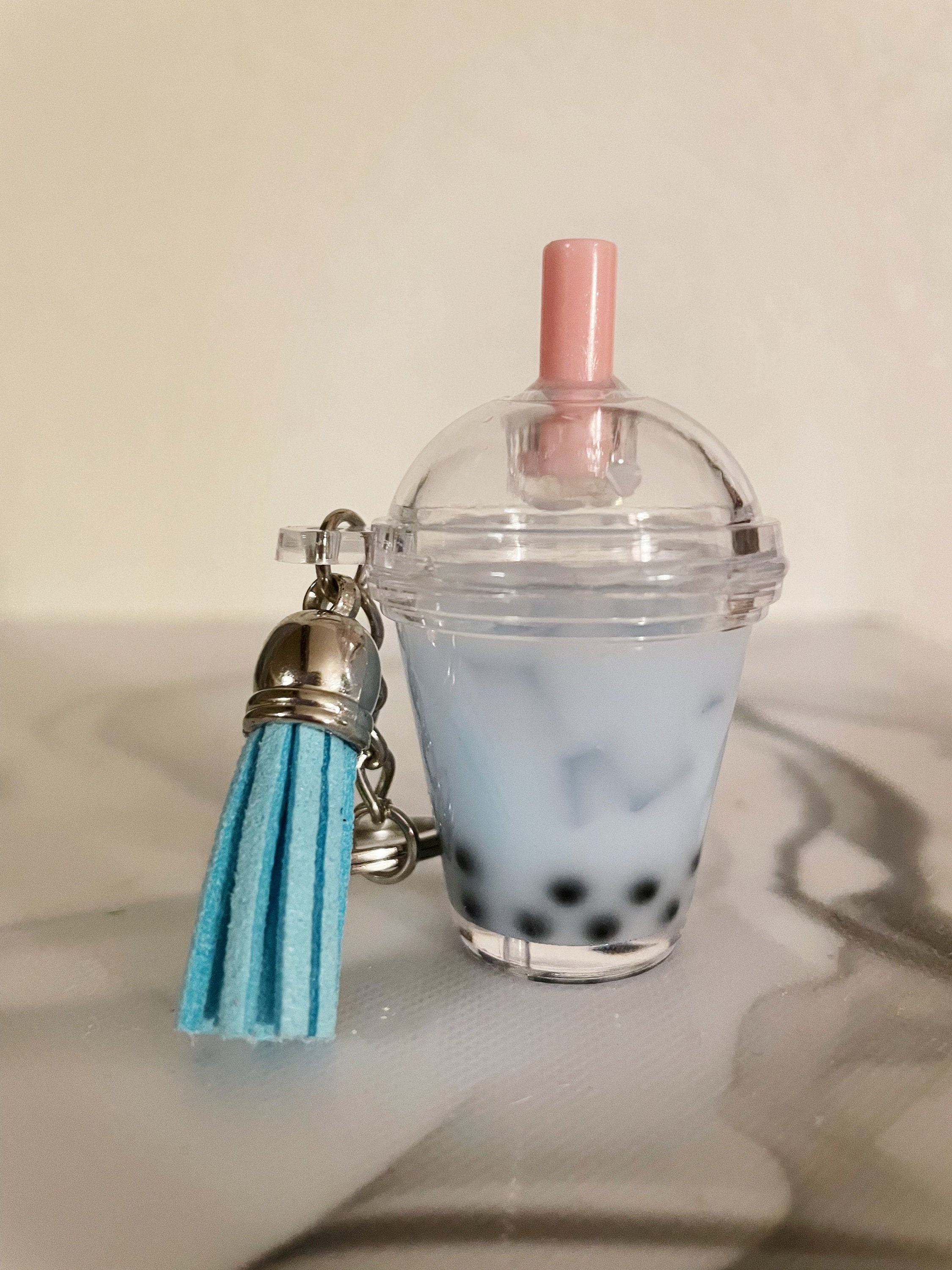 Blue Hawaii Boba Tea Keychain Bubble Tea Etsy