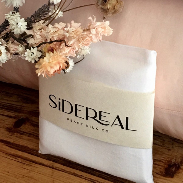 Standard 100% Peace silk pillowslips  • GOTS certified organic • Botanically dyed • Sustainable • Biodegradable • Cruelty-free •