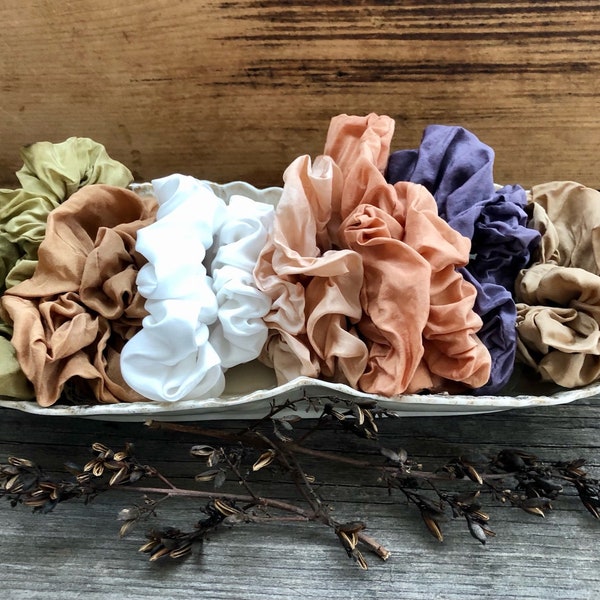 Scrunchie Sets!! • 100% Peace silk  • GOTS certified organic • Botanically dyed • Sustainable • Biodegradable • Cruelty-free •