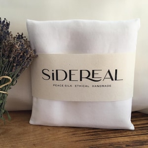 Queen 100% Charmeuse Peace Silk Pillowslip & Sleep Scrunchie Set • GOTS certified • Botanical dye • Organic • Biodegradable • Cruelty-free