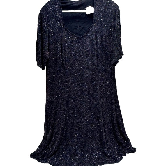 Onyx Nite Dress Evening Gown Black Sparkle Plus S… - image 2