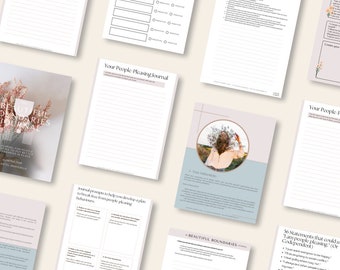People pleaser workbook, people pleasing quiz, perfectionist, inner child, mental health, therapy worksheets, better boundaries journal