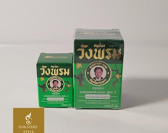 Bálsamo herbal tailandés / Fórmula 2, alivio del dolor muscular, de cabeza y otros dolores