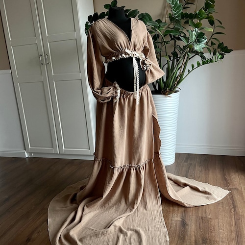 Two Piece Maternity Gown Maternity Dress for Photoshoot Etsy