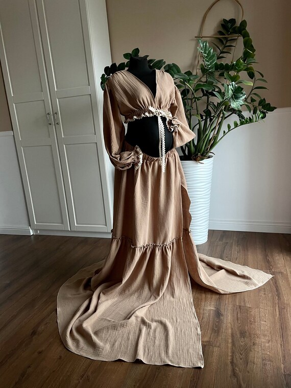 BOHO Maternity Gown belle Maternity 