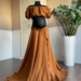 Freya II dress  -  BOHO maternity gown | rust maternity dress for Photoshoot | Bohemian maternity dress  | cotton maternity dress 