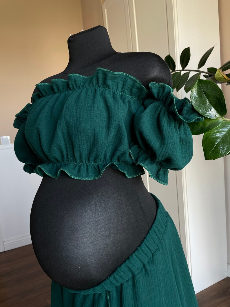 Two Piece Maternity Gown Maternity Dress for Photoshoot Etsy